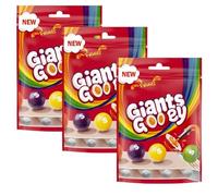 Red Fruit Giants Gooey Chewy Sweets Multipack, Soft Fruity Sharing Bags, Pack of 3 x 125g, 375g
