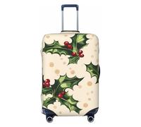Red Fruit Green Leaves Elastic Travel Luggage Cover Suitcase Protector, Print Suitcase Baggage Cover Anti-Scratch