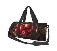 Red Fruit in A Basket Printed Canvas Travel Duffel Bag - Gym Sports Bag with Large Capacity for Weekend Business Travel