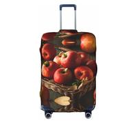 Red Fruit in A Basket Printing Elastic Suitcase Cover for Travel Business Trips, Dust with Handle Holes,Large Suitcase Cover