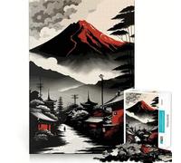 Red Fuji Mountain Hard Jigsaw Puzzle for Adults 1000 Pieces Mind Challenge Toy Gentle Leisure Precise Cut Memorable Gift (50x75cm)