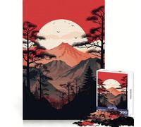 Red Fuji Mountain Jigsaw Puzzles 1000 Piece for Teenagers Logic Ability Toy Relaxing Fun Accurate Cut Artistic Gift (38x52cm)