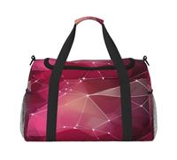 Red Galaxy Constellation Print Foldable Carry On Tote Large Capacity Hand Carry Bag for Airplane Weekend Getaways