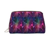 Red Galaxy Constellation Print Women Makeup Bag Cosmetic Travel Vanity Pouch Toiletry Everyday Essential Organizer