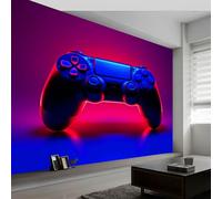 Red Game Controller Wall Mural Wallpaper - Non-Woven Decorative Wallpaper, Premium Wall Print Art for Living Room Bedroom Decoration Poster, W250 x H175 cm