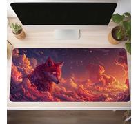 Red Gaming Mouse Mat Sky Large Mouse Pad 60 x 30cm XXL Mousepad Desk Mat Improved Precision and Speed Rubber Base for Stable Grip on Smooth Surfaces Table Pad PjY4395 7-N
