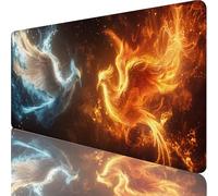 Red Gaming Mouse Pad 800x300x3mm, Bird Mouse Mat with Non-Slip Rubber Base, Extended Desk Mat Large with Stitched Edges, Waterproof Desk Pad for Gaming Accessories and Office Accessories, Gifts 2-4874