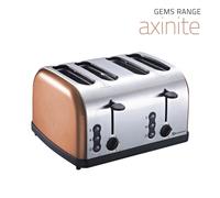 (Red ) Gems Toaster 4 Slice Stainless Steel