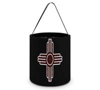 Red Geometry New Mexico Flag Halloween Candy Bag Pumpkin Tricking Or Treating Tote Easter Eggs Bucket Best Party Gifts