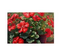 Red Geraniums Adult Wooden Jigsaw Puzzle 1000 Pieces for The Perfect Visual Feast! 1000pcs