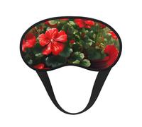 Red Geraniums Blackout Sleep Mask for Comfort Soft Indoor Outdoor Camping Travel Shift Change