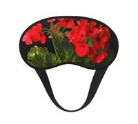 Red Geraniums Sleep Mask for Side Sleeper, Blackout Eye Mask for Women Men, Zero Pressure Sleeping Masks Soft Breathable Eye Cover Comfortable Blindfold Eyeshade for Night Sleep