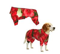 Red Geraniums Sun Protection Dog Shirt Soft Stretchy Dog T-Shirts