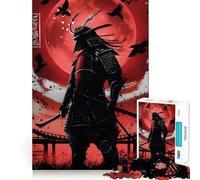 Red Ghost Samurai Jigsaw Puzzle 1000 Piece for Adults Mind Game Toy Peaceful Fun Neat Cut Art Collection Piece (38x26cm)