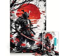 Red Ghost Samurai Jigsaw Puzzle for Teenagers 1000 Pieces Mind Game Toy Relaxed Mind Neat Cut (50x75cm)