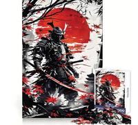 Red Ghost Samurai Jigsaw Puzzle for Teenagers 1000 Pieces Mind Game Toy Relaxed Mind Neat Cut (50x75cm)