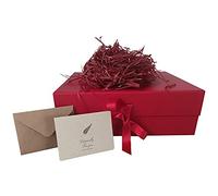 Red Gift Box 33x26x11 cm, Large Gift Box with Magnetic Lids and Silk Ribbon Specially Designed for Presents Birthdays, Holidays, Anniversaries Gift Packaging