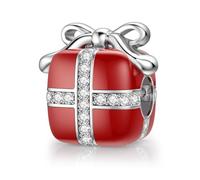 Red Gift Box Charms for Pandora Charm Xmas Valenine's Day 925 Sterling Silver