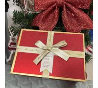 Red Gift Box for Presents, 1pcs Premium Gift Boxes with Lid Ribbon Shredded Paper (Small Size: 12.5x17.5x6.5CM), Recctangle Empty Cardboard Box for Birthday/Valentines Day/Wedding/Gift Packaging