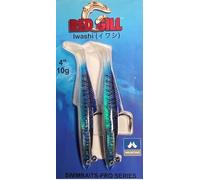Red Gill Iwashi Swim Bait Lures (Blue Sushi, 4 inch)