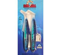 Red Gill Iwashi Swim Bait Lures (Blue Sushi, 6 inch)