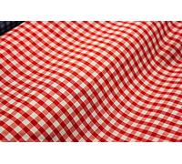 Red Gingham 1/4 Check Polycotton Fabric - per meter by Empee
