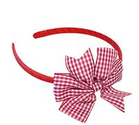 Red Gingham Check Hairband Ideal for Matching BTS Back to School Summer Dress's Uniform