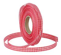 Red Gingham Ribbon for Gift Wrapping, 3/8 inch 50Yard Plaid Ribbon for Flower Bouquet Crafts Christmas Birthday Wreath Wedding Event Party Decoration Bow Maker Red and White Checkered Ribbons