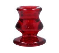 Red glass candle holder by Gisela Graham