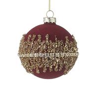 Red Glass Diamante Christmas Bauble By Heaven Sends