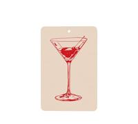 Red Glass Minimalist Line Art Car Air Fresheners 4 Pcs Hanging Scented Cards Fragrance Scented Cards For Car Aromatherapy Tablets