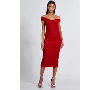 Red Glitter Mesh Midi Dress Quiz Red 10
