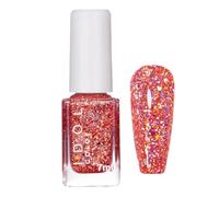 Red Glitter Nail Polish - Christmas Sparkly Red Holographic Nail Varnish - Long Lasting & Quick Drying Nail Polish Gel - Diamond Flash Nail Paint - No UV Light Needed for Women DIY Manicure