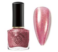 Red Glitter Nail Varnish - Sparkly Pearl Nail Polish - Quick Dry, Lasting - No Cure Needed - Perfect for At Home Manicure