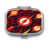 Red Glitter Pattern Weekly AM/PM Pill Organizer.Waterproof Portable Compact Travel Pill Organizers.Small Pill Box for Medicine Holder for Vitamins Medication.