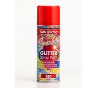 Red Glitter Spray Paint 200ml - Multi-Purpose, Quick Drying Aerosol Spray Can for Crafts, Art, Ornaments, Mirrors - For Wood, Metal, Glass, Plastics