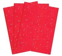Red Glitter Tissue Paper, 20pcs Pack, 50x35m Sparkly Silver, Gift Paper for Hampers