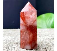 Red Glue Flower Crystal Single tip Point Wand Column Obelisk (Size : 1100-1200g) Gemstone Stone