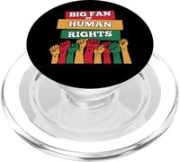 Red Gold And Green Big Fan Of Human Rights, Human Rights PopSockets PopGrip for MagSafe