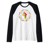Red Gold and Green Big Fan of Human Rights, Human Rights Raglan Baseball Tee