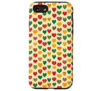 Red Gold And Green Heart Pattern Tiny Hearts Unity Design Case for iPhone SE (2020) / 7/8