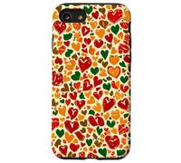 Red Gold And Green Heart Pattern Tiny Hearts Unity Design Case for iPhone SE (2020) / 7/8