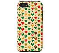 Red Gold And Green Heart Pattern Tiny Hearts Unity Design Case for iPhone SE (2020) / 7/8