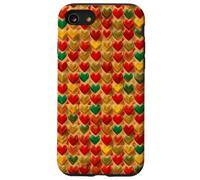 Red Gold And Green Heart Pattern Tiny Hearts Unity Design Case for iPhone SE (2020) / 7/8