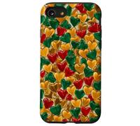 Red Gold And Green Heart Pattern Tiny Hearts Unity Design Case for iPhone SE (2020) / 7/8