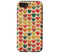 Red Gold And Green Heart Pattern Tiny Hearts Unity Design Case for iPhone SE (2020) / 7/8