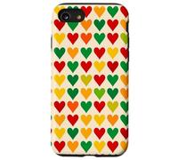 Red Gold And Green Heart Pattern Tiny Hearts Unity Design Case for iPhone SE (2020) / 7/8