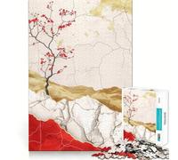 Red Gold Decor Jigsaw Puzzle for Teenagers 1000 Pieces Mind Game Toy Relaxed Mind Neat Cut (38x52cm)