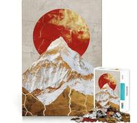 Red Gold Decor Jigsaw Puzzles 1000 Pieces for Teenagers Raise Memory Easy Leisure Clean Edge Xmas Surprise (38x52cm)