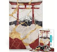Red Gold Decor Jigsaw Puzzles for Adults1000 Piece Mind Skill Group Joy Quality Edge Art Collection Piece (38x26cm)